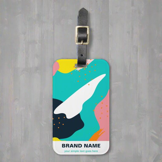 ユニークアートカラフル抽象芸術 ラゲッジタグ