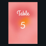 ユニークアートレトログラディエント結婚ピンク テーブルナンバー<br><div class="desc">お客様ユニークのアートピンクとオレンジ色の表の番号とグラデーショ結婚ンの表の番号は、結婚式招待状やRSVPカードなどモダンの「グラデーショカラフルンのスイート」と一致している。こカスタマイズこの表の番号と表の番号。</div>