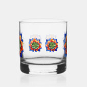 ユニークアール鮮やかカラフル吸汁水色 ウイスキーグラス (左)