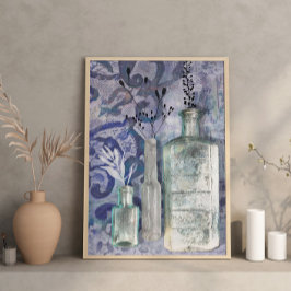 ユニークインスパイアプリントボトルとテクスチャ ポスター