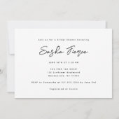 ユニークエレガントおもしろいKidフォトブライダルシャワー 招待状 (裏面)