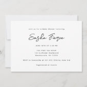 ユニークエレガントおもしろいOld School Photo Baby Shower 招待状 (裏面)