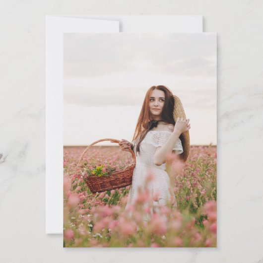 ユニークエレガントトレンディー水色卒業ブランチ 招待状 (裏面)