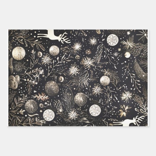 ユニークエレガントモダンクリスマス ラッピングペーパーシート (正面2)