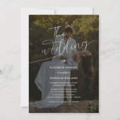 ユニークエレガントモダン結婚式招待状 招待状 (正面)