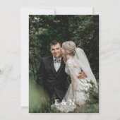 ユニークエレガントモダン結婚式招待状 招待状 (裏面)