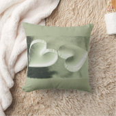 ユニークエレガントモダン2銀ハート クッション (ブランケット)