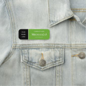 ユニークエレガントApple GreenとBlack：会社のロゴ 名札 (インサイチュ)