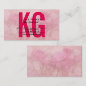 ユニークオリジナルクラシックヴィンテージフラワーズモノグラム 名刺 (正面/裏面)