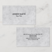 ユニークオリジナルプレーン男らしミニマリストグレー 名刺 (正面/裏面)