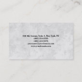 ユニークオリジナルプレーン男らしミニマリストグレー 名刺 (裏面)