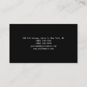 ユニークオリジナル白黒プロフェッショナルプレーン 名刺 (裏面)