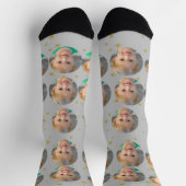 ユニークカスタマイズクリスマステーマ付きフォトソックス ソックス (上部)