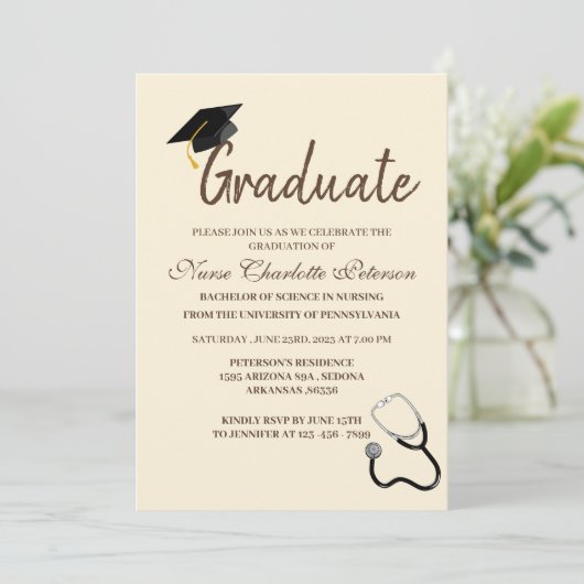 ユニークカスタムナース卒業会 招待状 (スタンド正面)