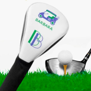 ユニークカスタムブルーゴルフカート名 ゴルフヘッドカバー
