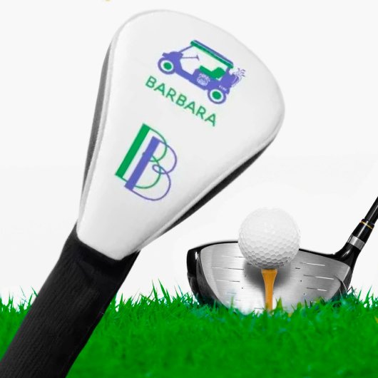 ユニークカスタムブルーゴルフカート名 ゴルフヘッドカバー