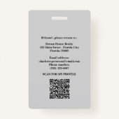 ユニークカスタム写真とロ実在ゴの資産名 バッジ (裏面)