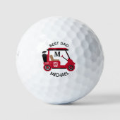 ユニークカスタム最高のパパゴルフカート名モノグラム ゴルフボール (正面)