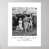 ユニークカスタム母への白黒の写真贈り物 ポスター (正面)