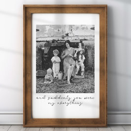 ユニークカスタム母への白黒の写真贈り物 ポスター