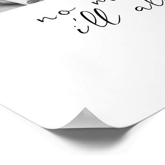 ユニークカスタム母への白黒の写真贈り物 ポスター (角)