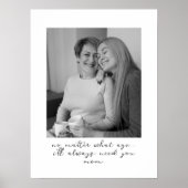 ユニークカスタム母への白黒の写真贈り物 ポスター (正面)