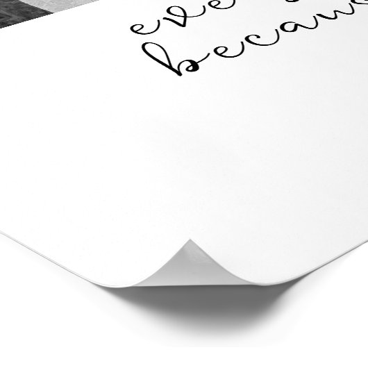 ユニークカスタム母への白黒の写真贈り物 ポスター (角)