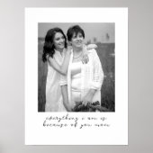 ユニークカスタム母への白黒の写真贈り物 ポスター (正面)