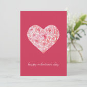 ユニークカスタム水カラーバラハートバレンティンデー シーズンカード (スタンド正面)