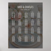 ユニークカスタム雑誌社のスタイル結婚の座席表 ポスター (正面)