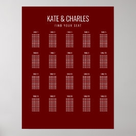 ユニークカスタム雑誌社のスタイル結婚の座席表 ポスター