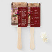 ユニークカスタムMagazineスタイル結婚式 プログラム ハンドファン (正面&裏面)