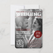 ユニークカスタムMagazine QRコード| RSVP |ウェブサイト | (正面)