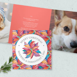 ユニークカスタムPhoto Christmas Card 三つ折りクリスマスカード