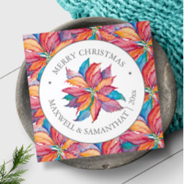 ユニークカスタムPhoto Christmas Card Pink 三つ折りクリスマスカード