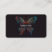 ユニークカラフルかわいらし蝶 名刺 (正面)