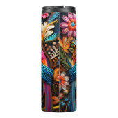 ユニークカラフルとエキゾチックな3D鳥と花 タンブラー (裏面)