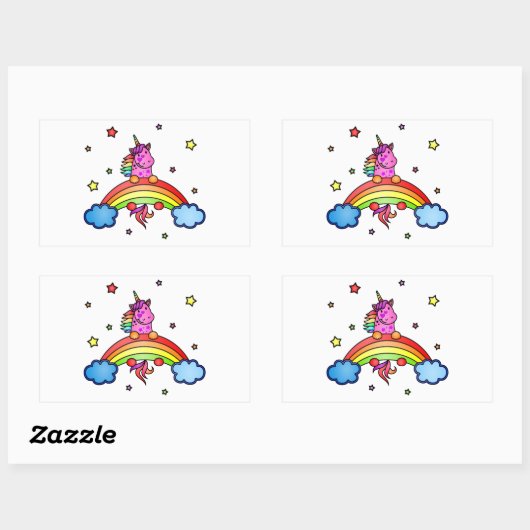 ユニークカラフルのステッカー子供へ 長方形シール (シート)