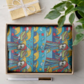 ユニークカラフルエイリアン食べのタコス 薄葉紙 (ギフト)