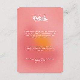 ユニークカラフルグラデーション斜めピ結婚ンク エンクロージャーカード