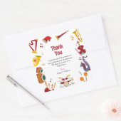 ユニークカラフルミュージカル赤ちゃんシャワーありがとう スクエアシール (封筒)