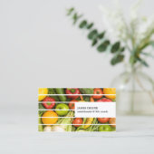 ユニークカラフルモダン野菜栄養士 名刺 (スタンド正面)