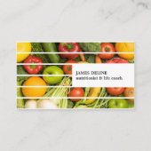 ユニークカラフルモダン野菜栄養士 名刺 (正面)