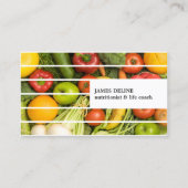 ユニークカラフルモダン野菜栄養士 名刺 (正面)