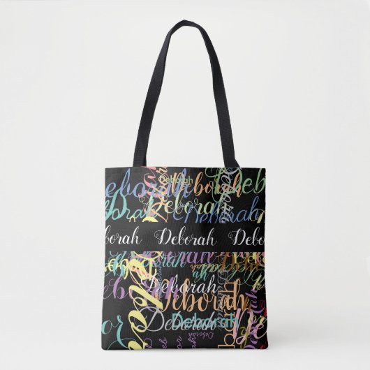 ユニークカラフル名black-tote トートバッグ (正面)