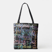 ユニークカラフル名black-tote トートバッグ (裏面)