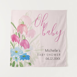 ユニークカラフル春の花 タペストリー