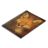 ユニークキツネアート螺旋巻 ノートブック (左側)