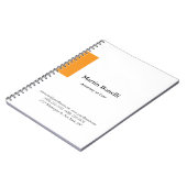 ユニーククラシカルシンプルオレンジ&ホワイト ノートブック (左側)