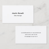 ユニーククラシカルシンプル白黒名 名刺 (正面/裏面)